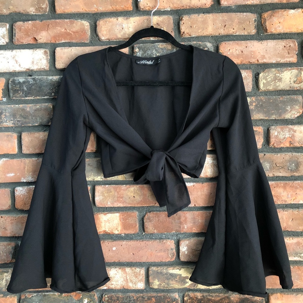 XS tie front crop top from Princess Polly